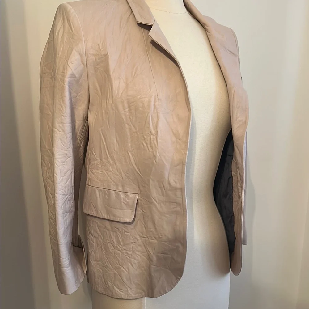 🌸 Zadig & Voltaire VERYS Crinkle Lamb Leather Blazer Jacket 38 / M - Picture 2 of 16